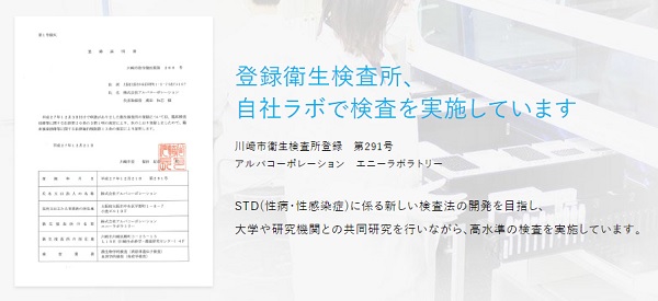 自社ラボで性病検査